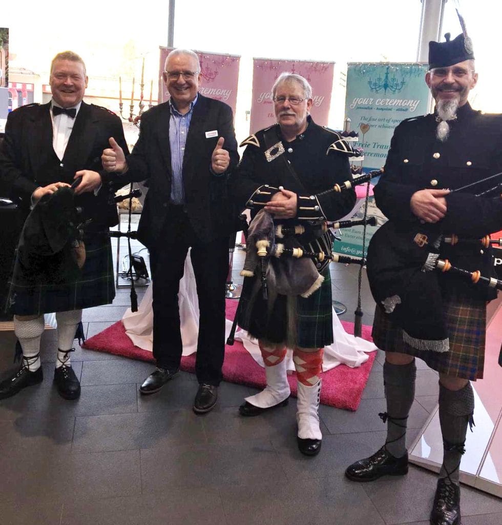 Dudelsack vor your ceremony Ausstellung für freie Trauungenbei auf der Hochzeitsmesse Lüdenscheid